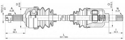 OPEN PARTS drs625400 -  Приводной вал